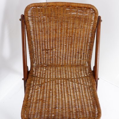 Compass Chair in Wood and Wicker, 1960s-NYF-2018792