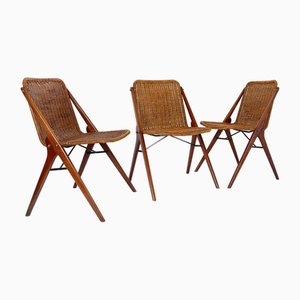 Compass Chair in Wood and Wicker, 1960s-NYF-2018792