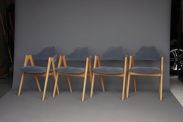 Compass Chairs by Kai Kristiansen for Sva Møbler, 1960s, Set of 4-ZBW-2034020