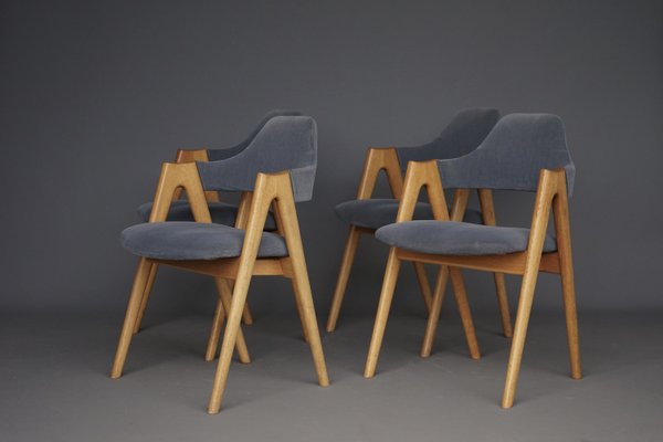 Compass Chairs by Kai Kristiansen for Sva Møbler, 1960s, Set of 4-ZBW-2034020