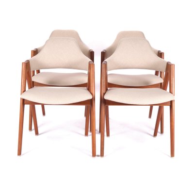 Compass Chairs in Teak by Kai Kristianen for Sva Møbler, Set of 4-EMG-1441643