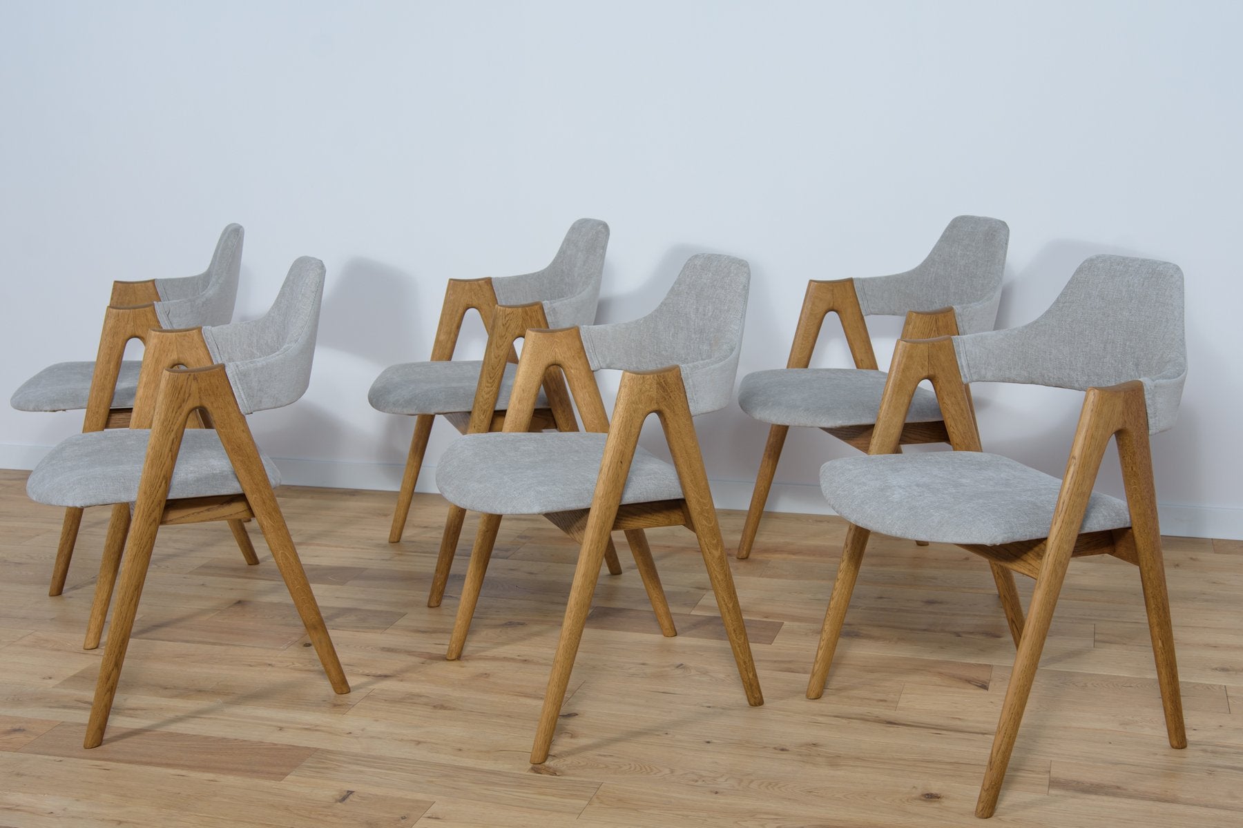 Compass Dining Chairs by Kai Kristiansen for Sva Møbler, 1960s, Set of 6