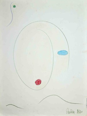 Composition in Colored Pencil by Badino, 1970-ZCI-979761