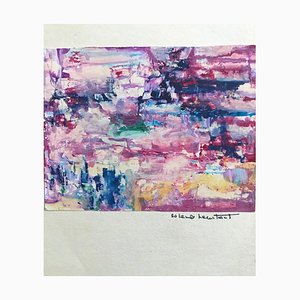 Composition in Pink and Violet, Original Drawing, Mid-20th Century-ZCI-942626