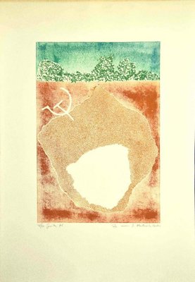 Composition - Original Etching on Cardboard by Leo Guida - 1971 1971-ZCI-766324