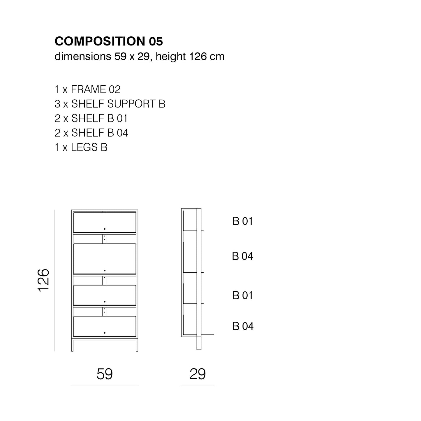 SHTEF - Freestanding aluminium bookcase (Request Info)