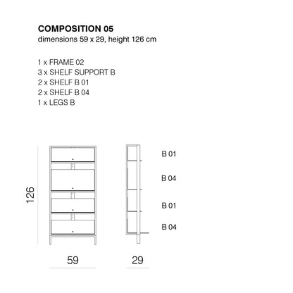 SHTEF - Freestanding aluminium bookcase (Request Info)