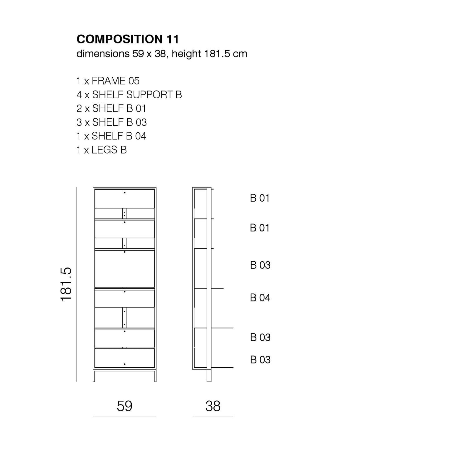 SHTEF - Freestanding aluminium bookcase (Request Info)