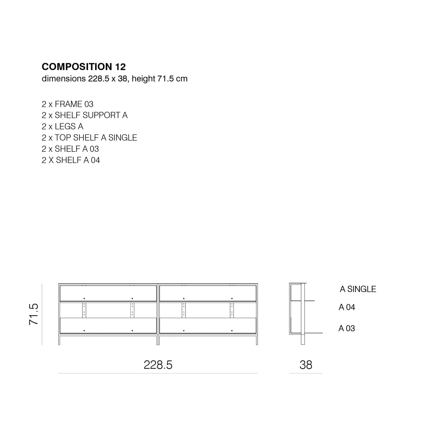 SHTEF - Freestanding aluminium bookcase (Request Info)