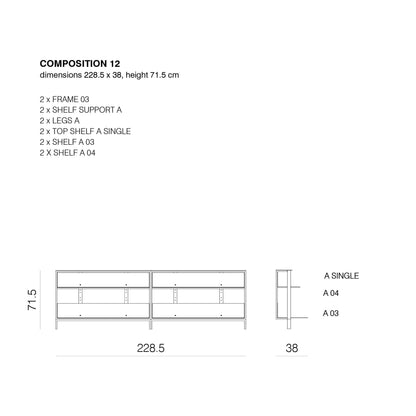 SHTEF - Freestanding aluminium bookcase (Request Info)