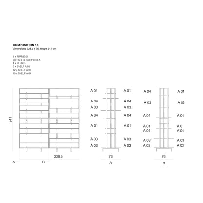 SHTEF - Freestanding aluminium bookcase (Request Info)
