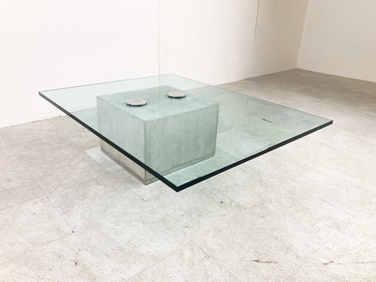 Concrete Coffee Table attributed to Saporiti Italia, 1970s