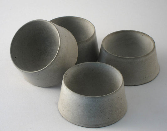 Concrete Egg Cups by Ulf Neumann for rohes wohnen, Set of 4