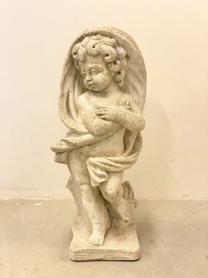 Concrete Putto Winter Statue, 1970s-NPC-1325146