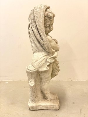 Concrete Putto Winter Statue, 1970s-NPC-1325146