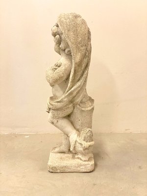 Concrete Putto Winter Statue, 1970s-NPC-1325146