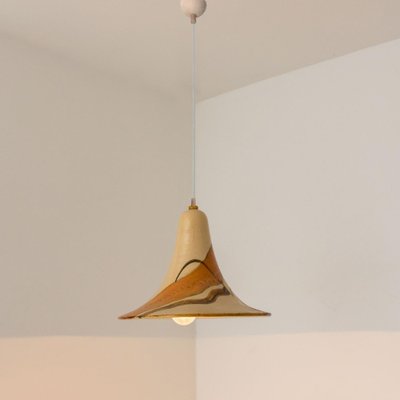 Cone Beige Orange Ceramic Pendant Light, 1970-VDW-1776411