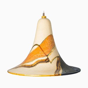 Cone Beige Orange Ceramic Pendant Light, 1970-VDW-1776411