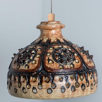 Cone Chocolate Brown Ceramic Pendant Light, 1970-VDW-2016866