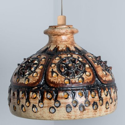 Cone Chocolate Brown Ceramic Pendant Light, 1970-VDW-2016866