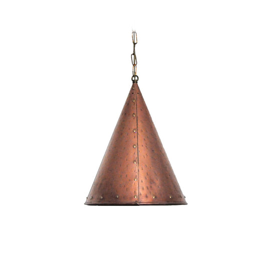 Cone Shaped Handmade Copper Pendant, 1970s