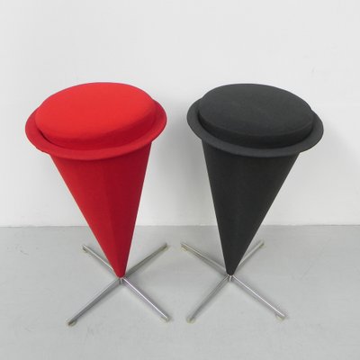 Cone Stools attributed to Verner Panton for Plus-Linje, 1960s, Set of 2-TL-1401170