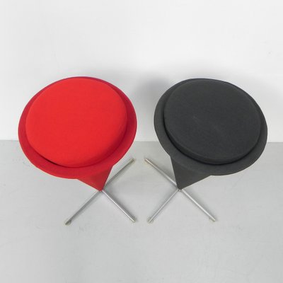 Cone Stools attributed to Verner Panton for Plus-Linje, 1960s, Set of 2-TL-1401170