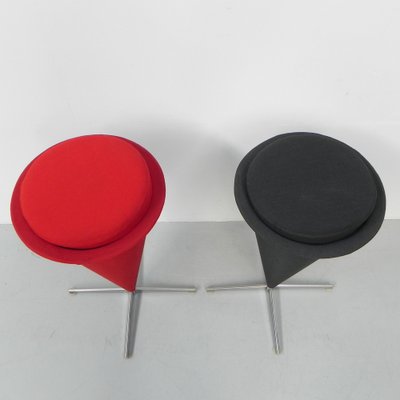 Cone Stools attributed to Verner Panton for Plus-Linje, 1960s, Set of 2-TL-1401170