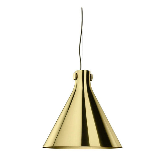 Cone Suspension Lamp in Polished Brass by Richard Hutten