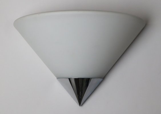 Cone Wall Lamp in Chrom from Limburg Glashütte, 1980s-ESB-1811824