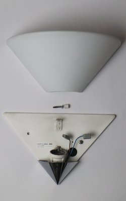 Cone Wall Lamp in Chrom from Limburg Glashütte, 1980s-ESB-1811824