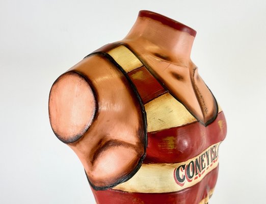 Coney Island Mens Swim Club Torso Mannequin on Stand, 1960s-ZCY-2021101