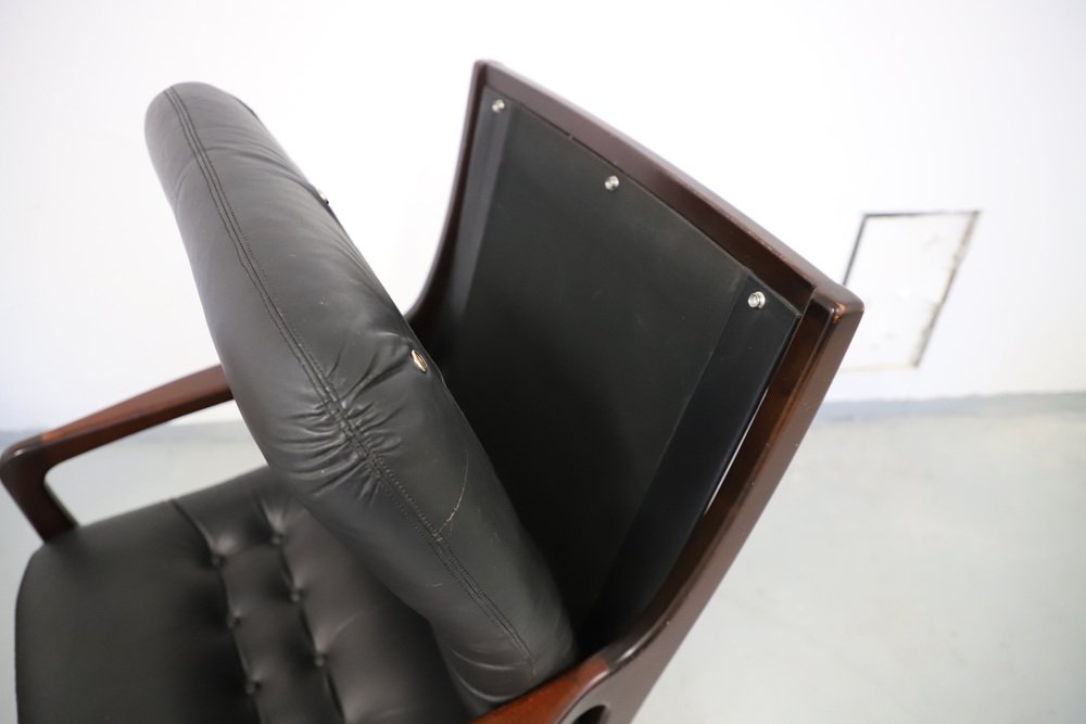 Conference Armchair in Leather with High Backrest by Eugen Schmidt, 1960-XTG-1352832