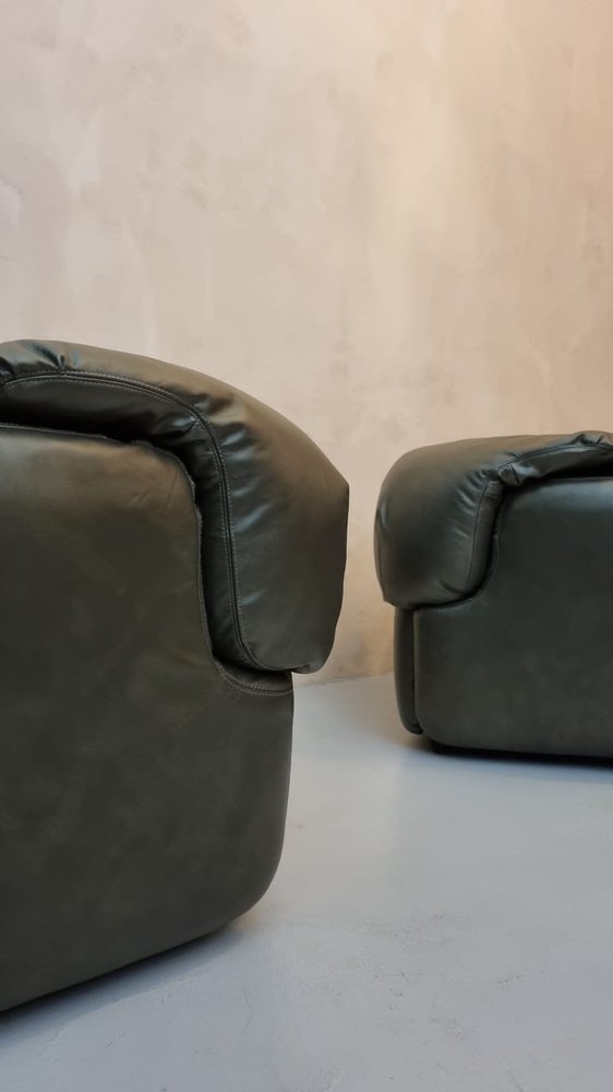 Confidential Armchairs by Alberto Rosselli for Saporiti Italia, 1970, Set of 2