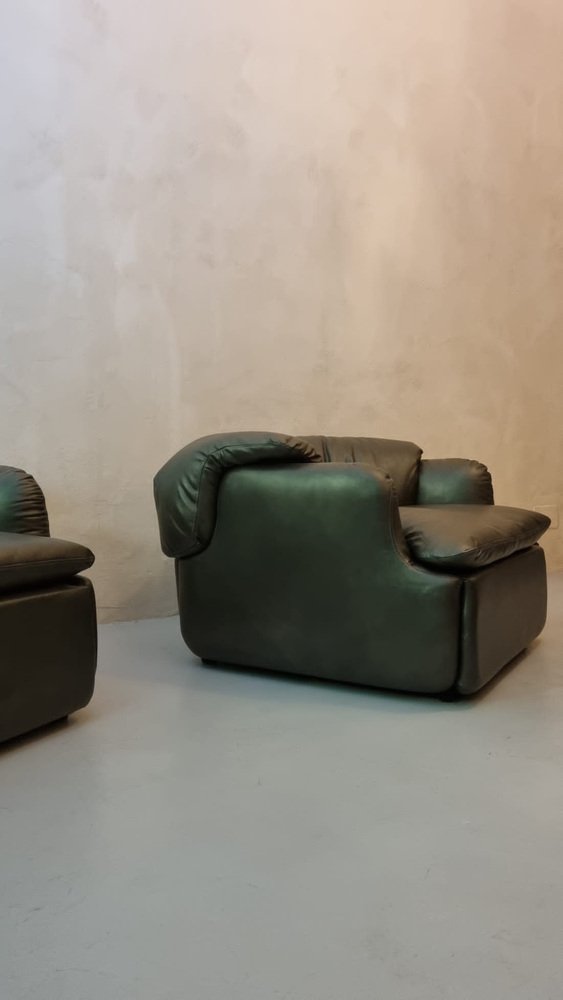 Confidential Armchairs by Alberto Rosselli for Saporiti Italia, 1970, Set of 2