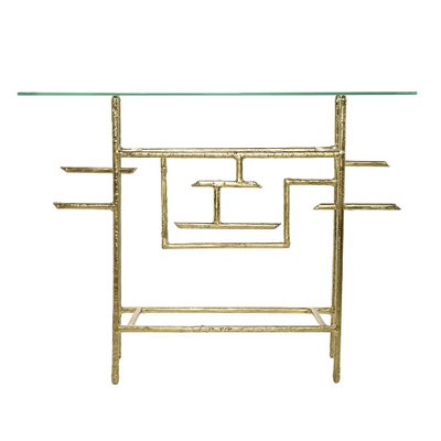 Console in Brass by Henri Fernandez-NQ-1249346