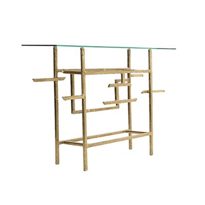 Console in Brass by Henri Fernandez-NQ-1249346