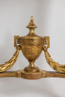 Console in Gilded and Carved Wood, Marble Top. 1880s-CEJ-2020872