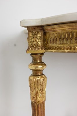 Console in Gilded and Carved Wood, Marble Top. 1880s-CEJ-2020872