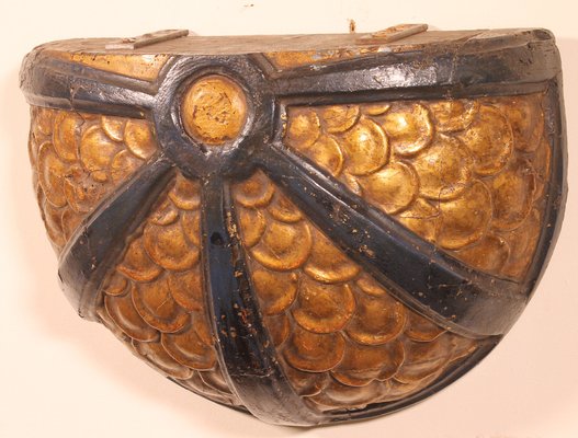 Console in Polychrome Carved Wood-HPU-1261359