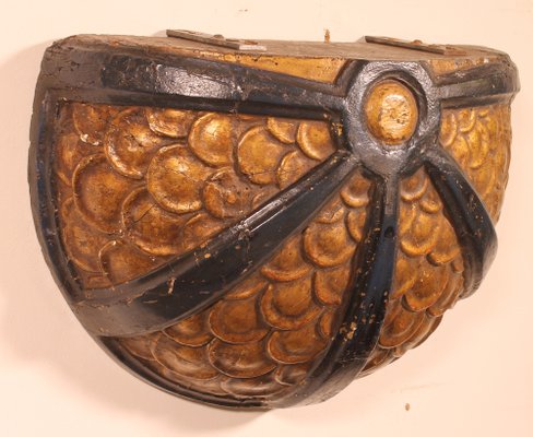 Console in Polychrome Carved Wood-HPU-1261359