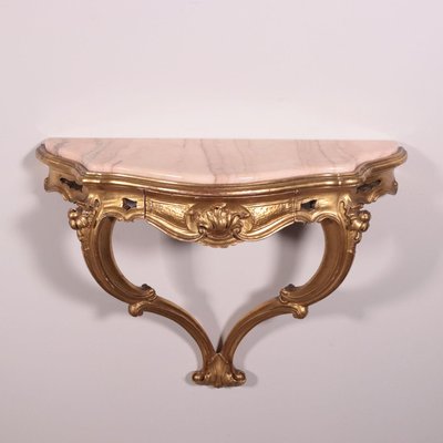 Console Table and Mirror in Baroque Style, Set of 2-VMM-2026034