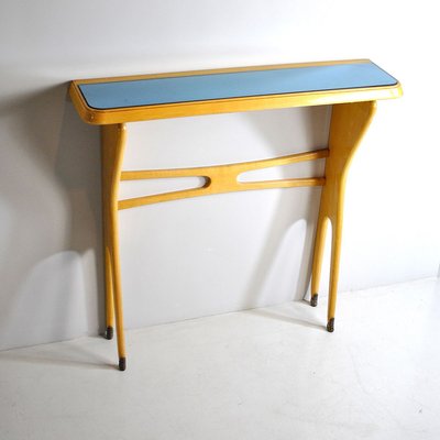 Console Table in Light Wood, Italy, 1950s-JQO-836511