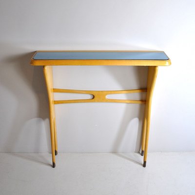 Console Table in Light Wood, Italy, 1950s-JQO-836511