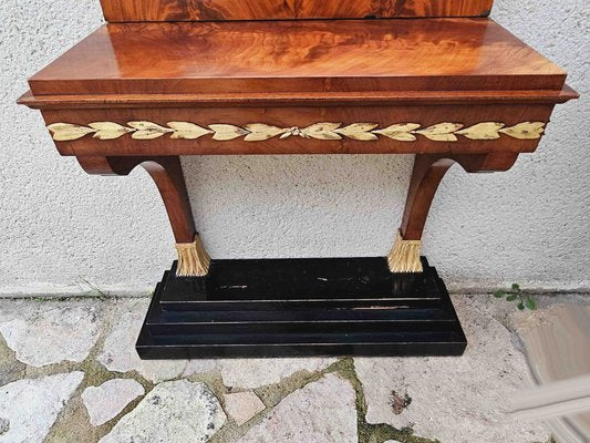 Console Table in Walnut and Golden Wood, 1850, Set of 2-AWH-1765589