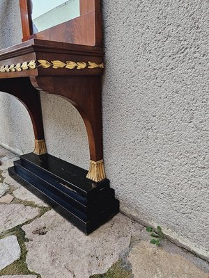 Console Table in Walnut and Golden Wood, 1850, Set of 2-AWH-1765589