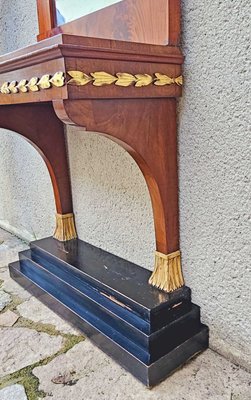 Console Table in Walnut and Golden Wood, 1850, Set of 2-AWH-1765589