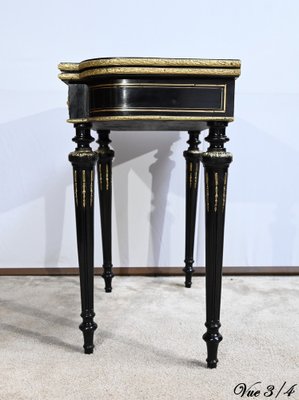 Console Table of Blackened Wooden Games, 19th Century-RVK-1700967