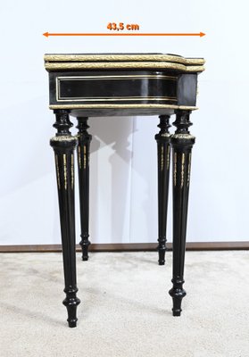 Console Table of Blackened Wooden Games, 19th Century-RVK-1700967