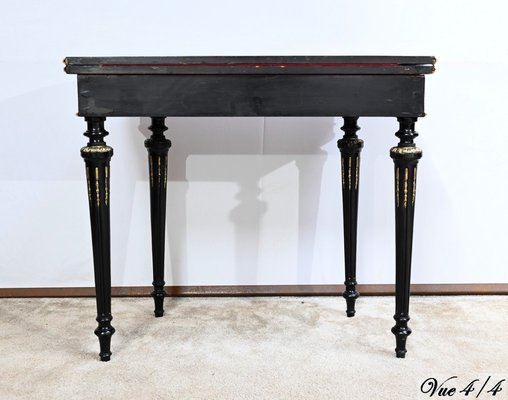 Console Table of Blackened Wooden Games, 19th Century-RVK-1700967